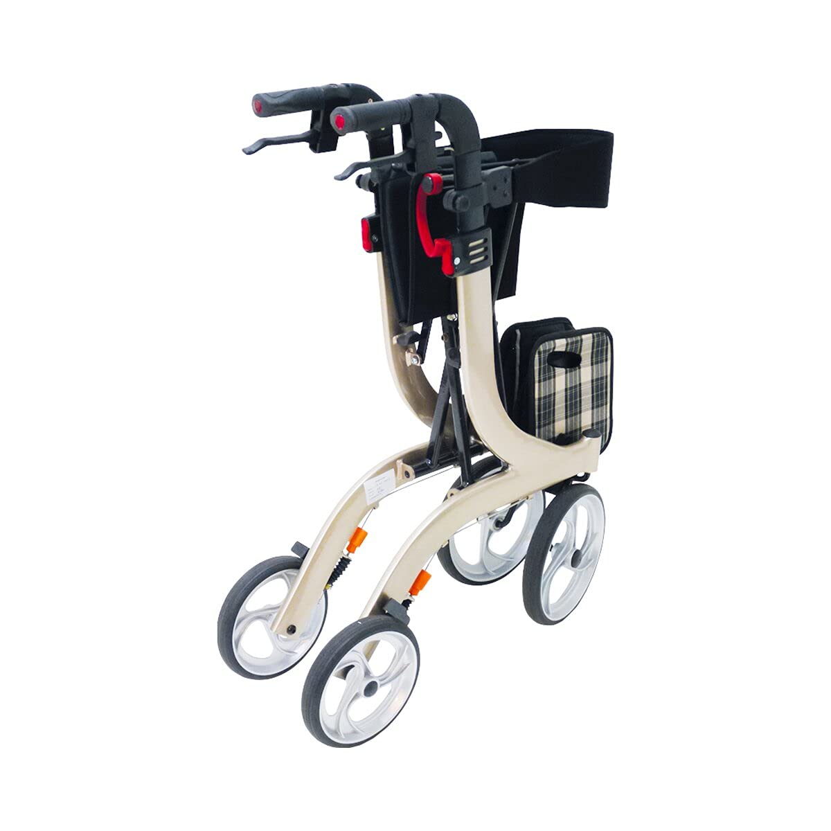 Drive Medical Rollator Nitro – eleganter Aluminium-Rollator mit großen Rädern, Sitz und Faltmechanismus