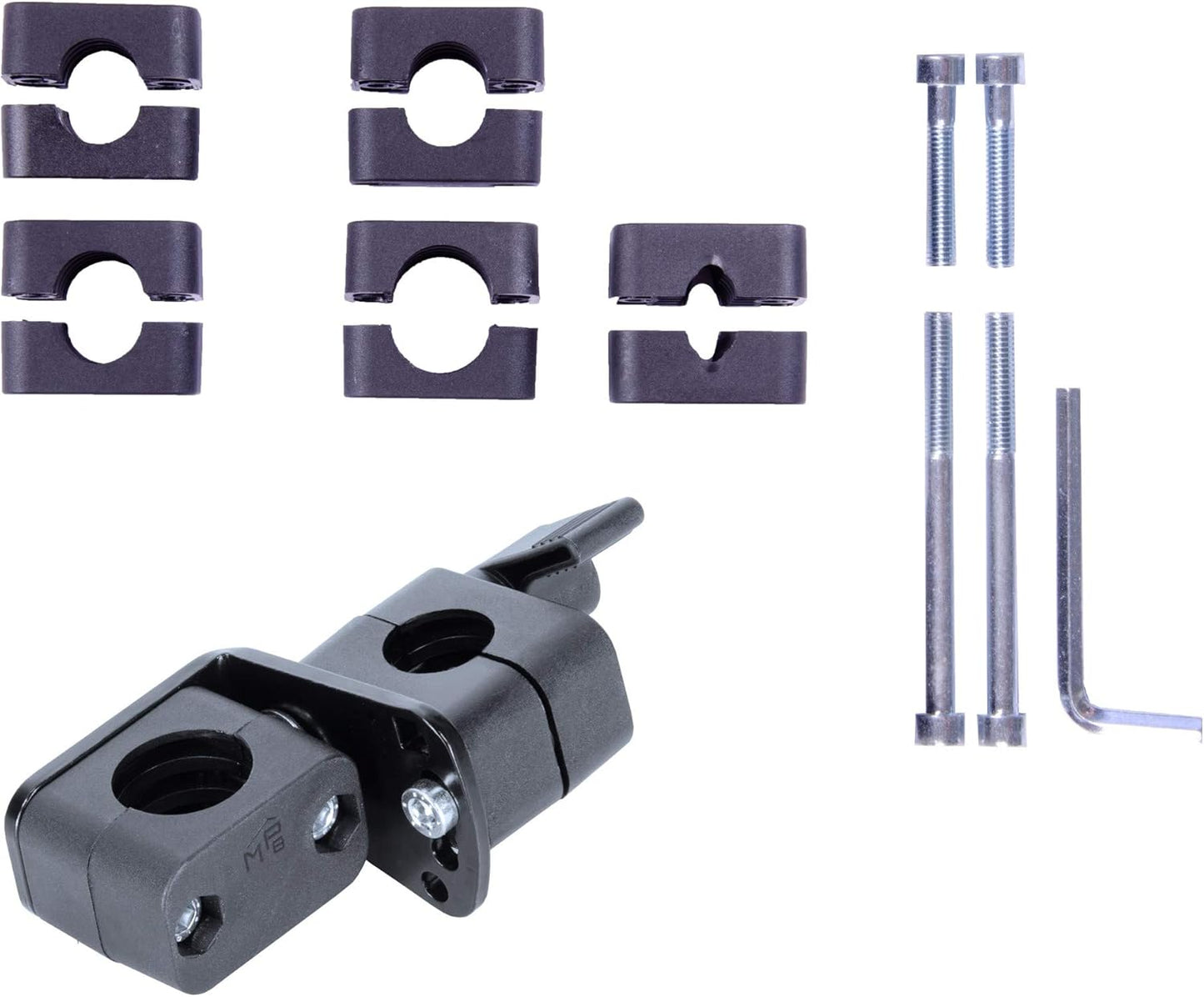 ZUBEHÖR – MPB Rollatorschirm ST 22/25 SI – Silberbeschichtet mit Halterung und Gelenkarm, Regen- und Sonnenschutz
