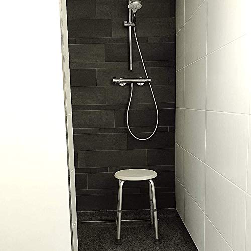 DeVilbiss Duschhocker Dino – kompakter, höhenverstellbarer Duschsitz mit rutschfesten Füßen