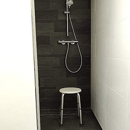 DeVilbiss Duschhocker Dino – kompakter, höhenverstellbarer Duschsitz mit rutschfesten Füßen