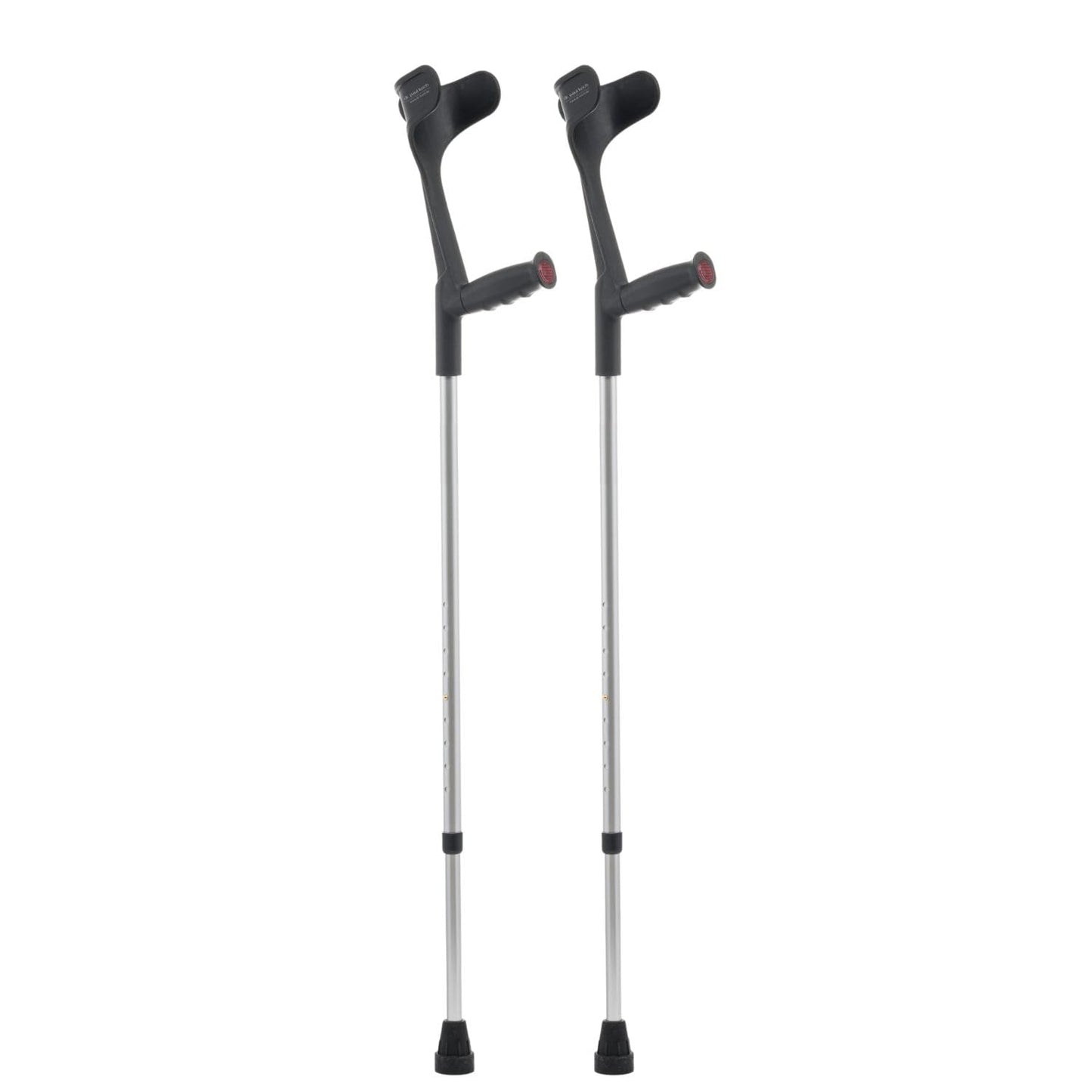 Dr. Paul Koch Unterarmgehstützen – leichte Aluminium-Gehhilfen, höhenverstellbar mit Reflektoren und Softgriffen