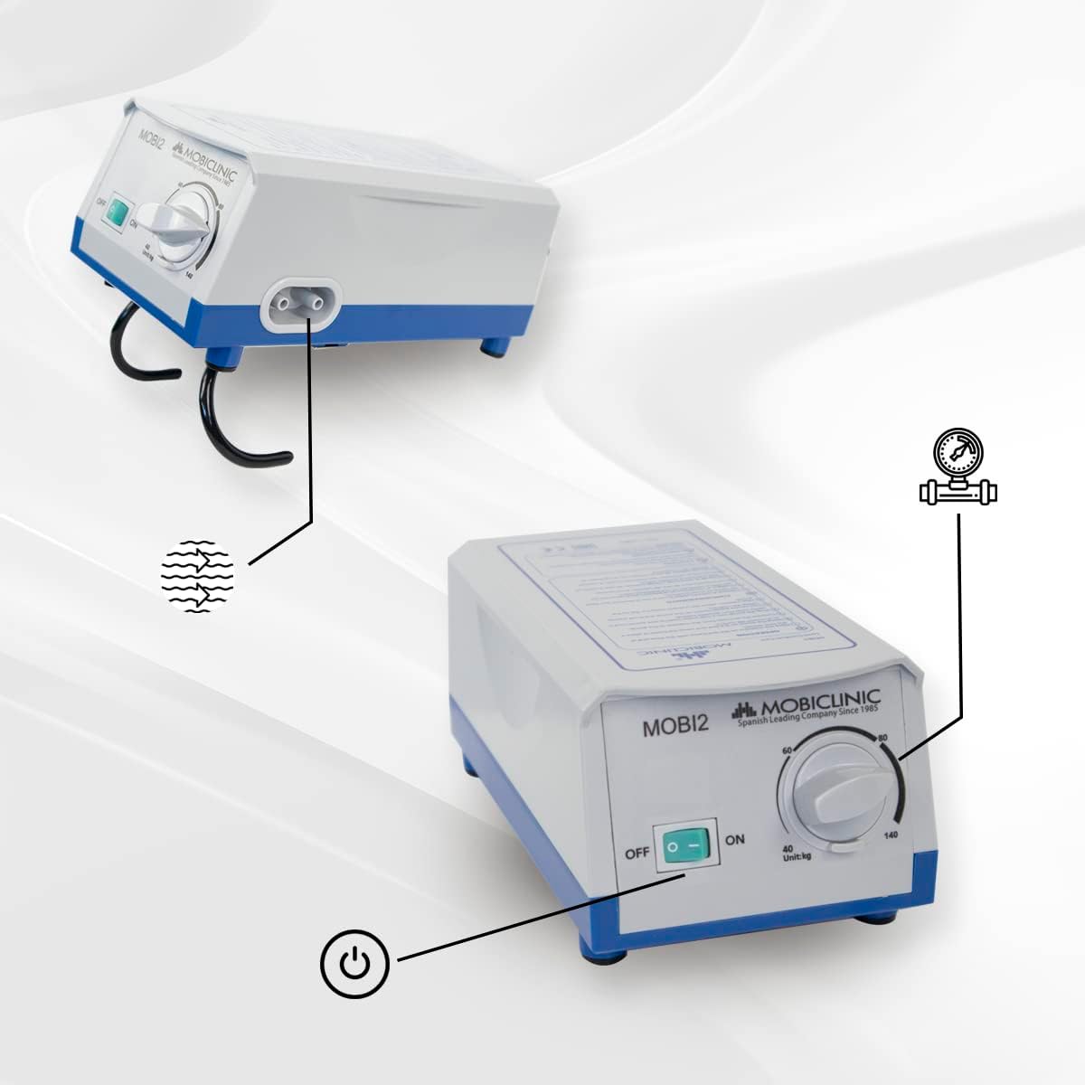 Mobiclinic Mobi 2 Anti-Dekubitus-Matratze – Luftzellen-System mit Kompressor, Druckentlastung bei Dekubitus Grad 1–2
