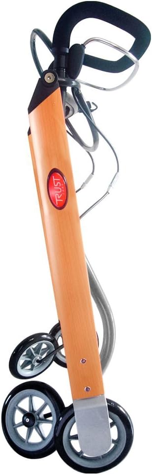Trust Care Rollator Let’s Go – eleganter Indoor-Rollator mit Tablett, Tasche und Einhandbremse
