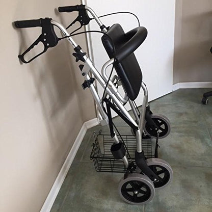 Trendmobil Rollator LR 56 – leichter Aluminium-Rollator mit Sitz, Korb und höhenverstellbaren Griffen
