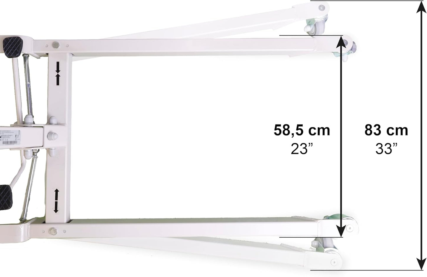 Elektrischer Patientenlifter mit Hebegurt – sicherer Transferkran bis 150 kg Tragkraft, verstellbares Untergestell und Not-Aus-Funktion