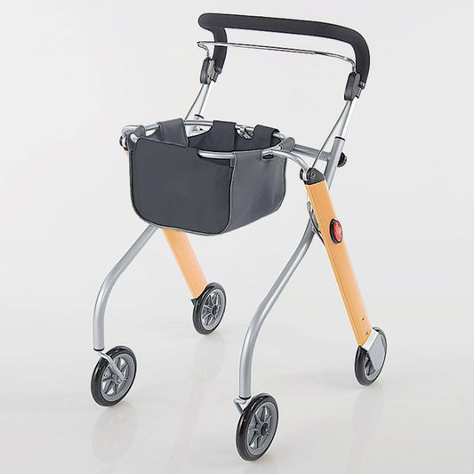Trust Care Rollator Let’s Go – eleganter Indoor-Rollator mit Tablett, Tasche und Einhandbremse