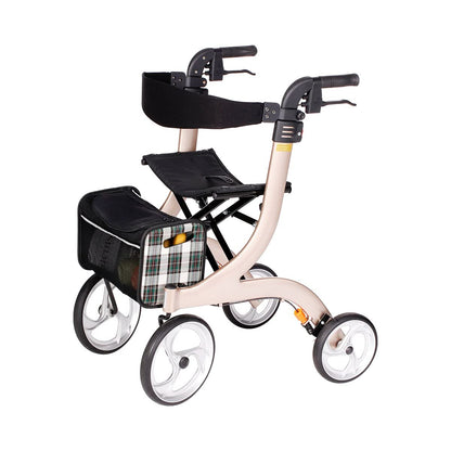 Drive Medical Rollator Nitro – eleganter Aluminium-Rollator mit großen Rädern, Sitz und Faltmechanismus