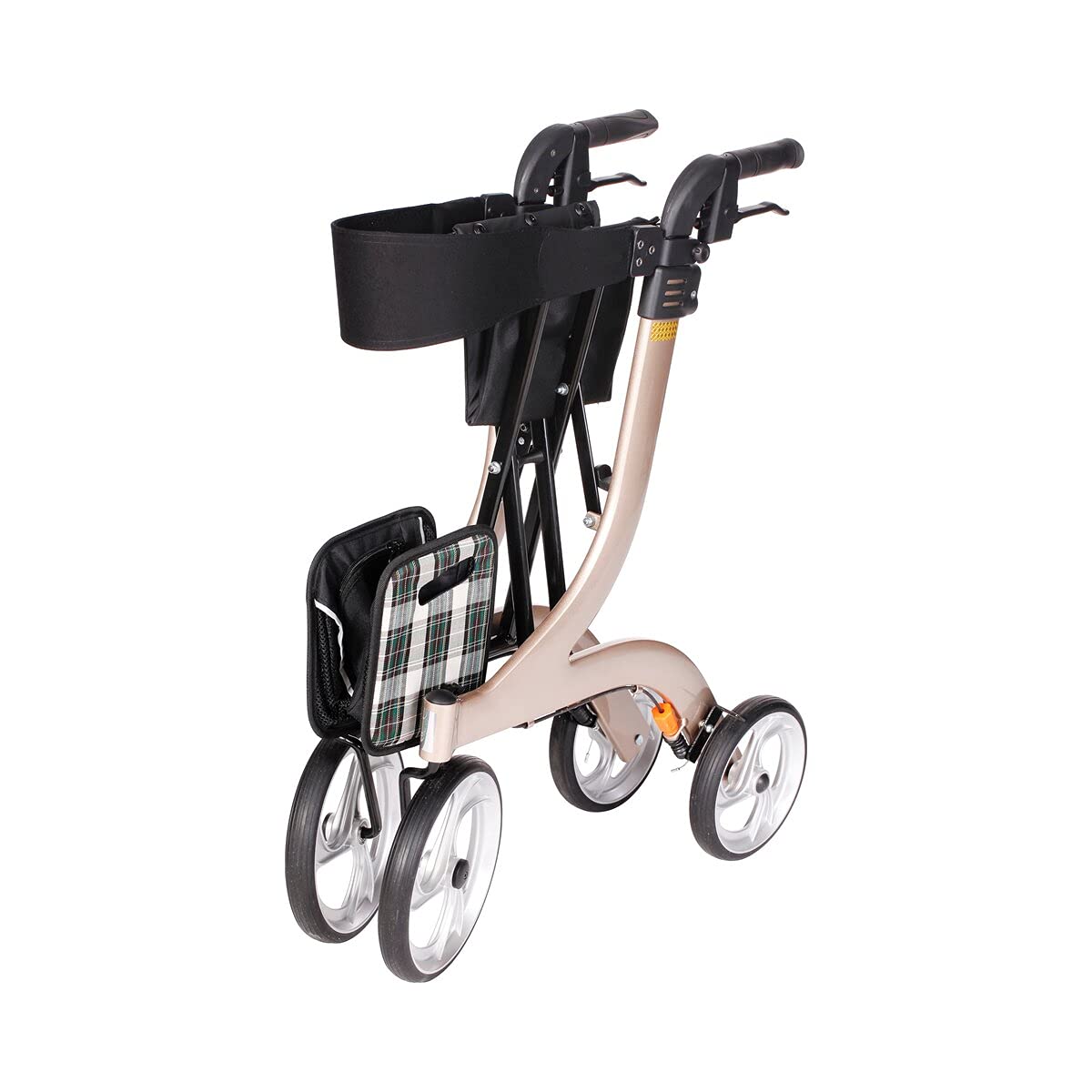 Drive Medical Rollator Nitro – eleganter Aluminium-Rollator mit großen Rädern, Sitz und Faltmechanismus