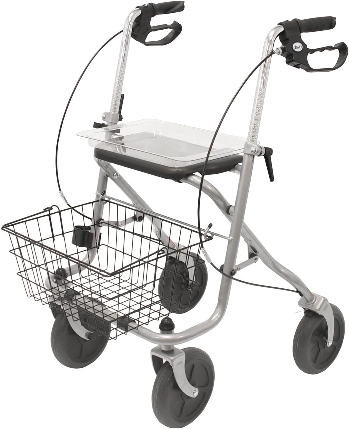 Drive Medical Rollator Migo 2G – stabiler Faltrollator mit breiten Reifen, ergonomischen Griffen und Doppelfunktionsbremse