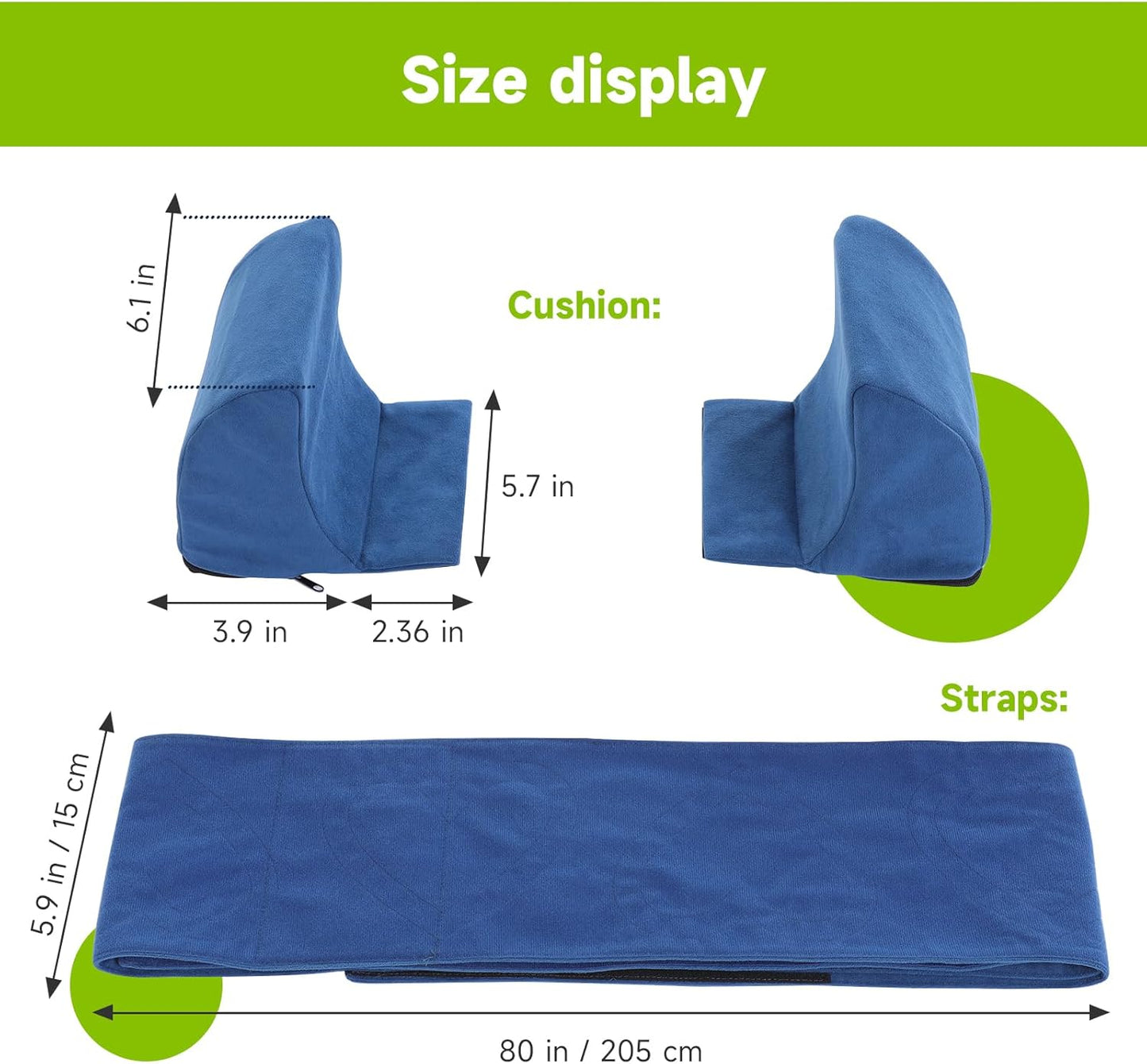 Wefaner Rollstuhl-Seitenstütze – weiche Stützkissen mit Klettverschluss, waschbar und druckentlastend