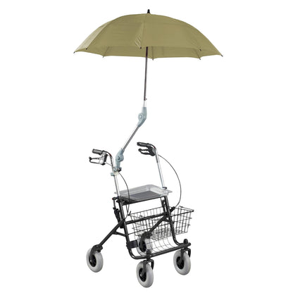 ZUBEHÖR – Rolko Rollatorschirm – verstellbarer Regenschutz mit Automatiköffnung und Halterung, verschiedene Farben