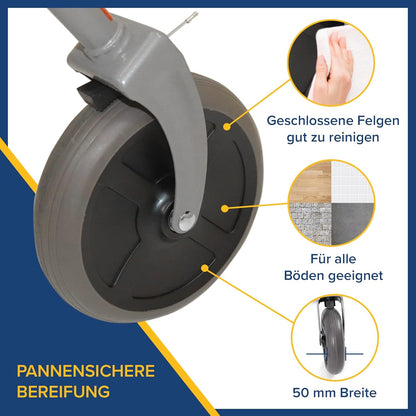 Drive Medical Rollator Migo – stabiler Leichtmetall-Rollator mit Einhand-Faltmechanismus und Korb