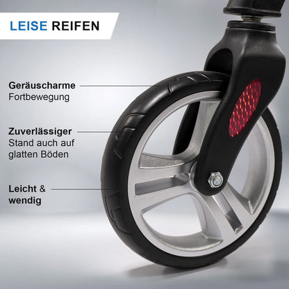 Lösch Reha Rollator Casa – leichter Indoor-Rollator mit Softgriffen und Tablett, faltbar und höhenverstellbar