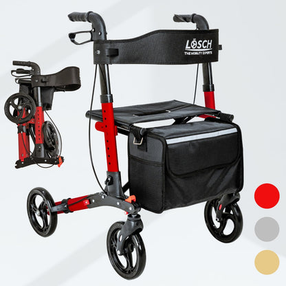 Lösch Reha Tabas Mobility Air – faltbarer Outdoor-Rollator mit Luftreifen, höhenverstellbar und reisetauglich