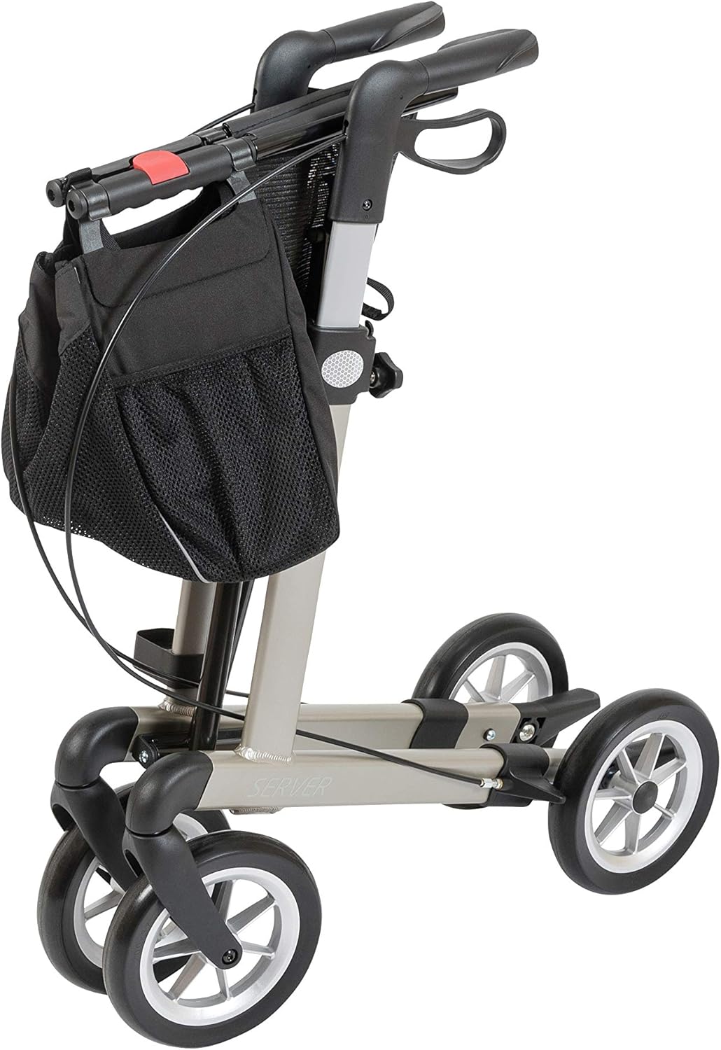 Rehasense Rollator Server – leichter Aluminium-Rollator, faltbar, bis 150 kg belastbar