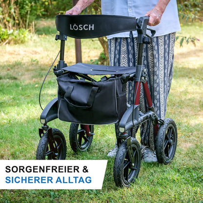 Tabas Premium Outdoor Rollator – leichter Aluminium-Rollator mit Luftreifen, faltbar und höhenverstellbar