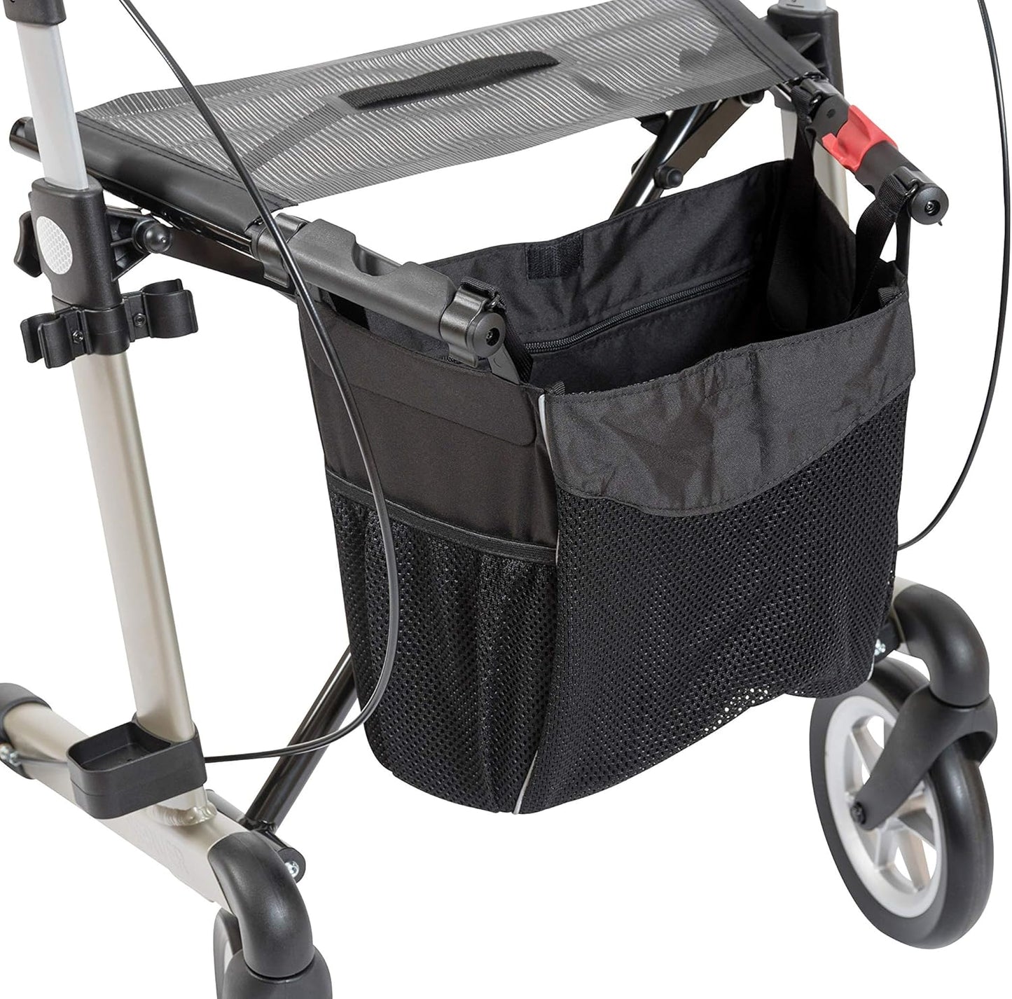 Rehasense Rollator Server – leichter Aluminium-Rollator, faltbar, bis 150 kg belastbar