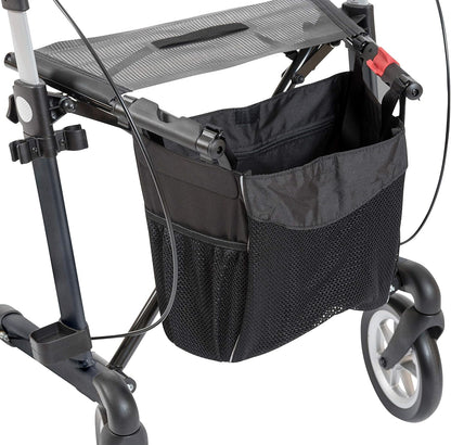 Rehasense Rollator Server L – leichter Aluminium-Rollator mit Softreifen, faltbar und höhenverstellbar